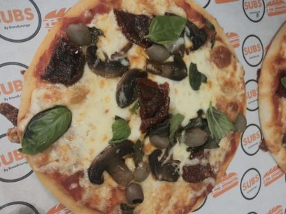 Mushroom + Olive + Sun-dried Tomato Pizza